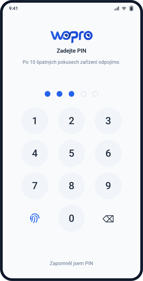 Chráněno PINem i biometrikou