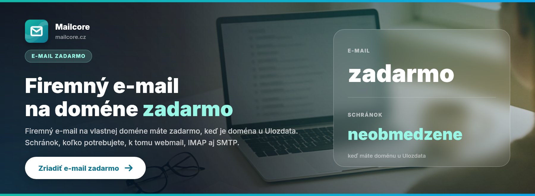 Mailcore: Vlastné firemné e-maily na vašej doméne