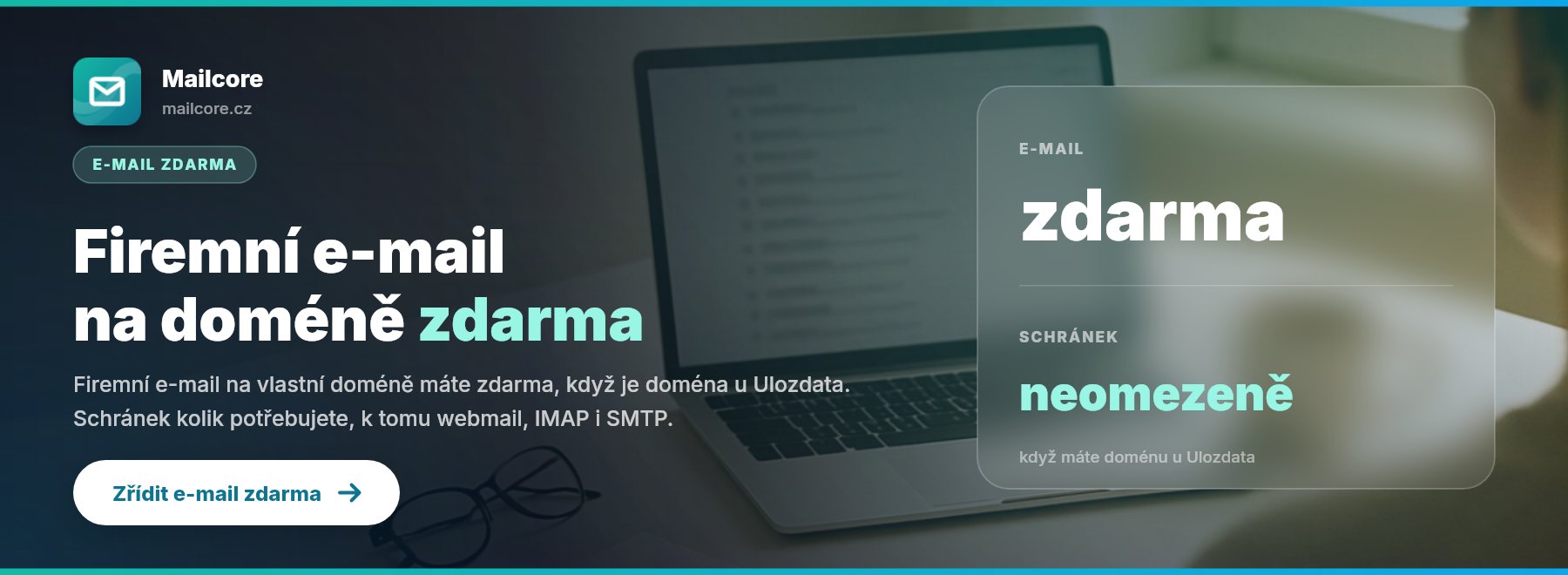 Mailcore: Vlastní firemní emaily na vaší doméně