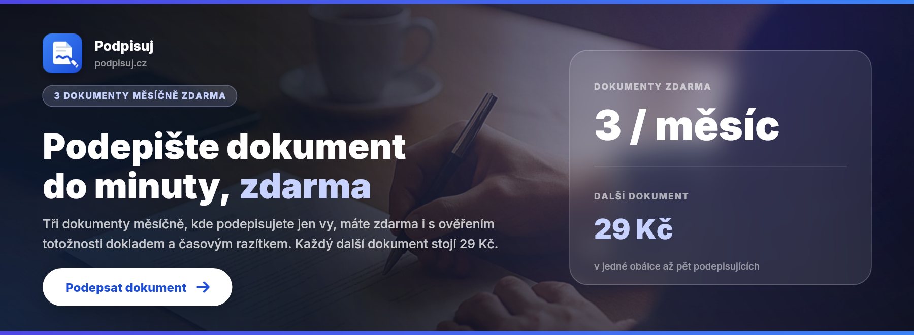 Podpisuj: Smlouvy podepsané do minuty, bez tiskárny