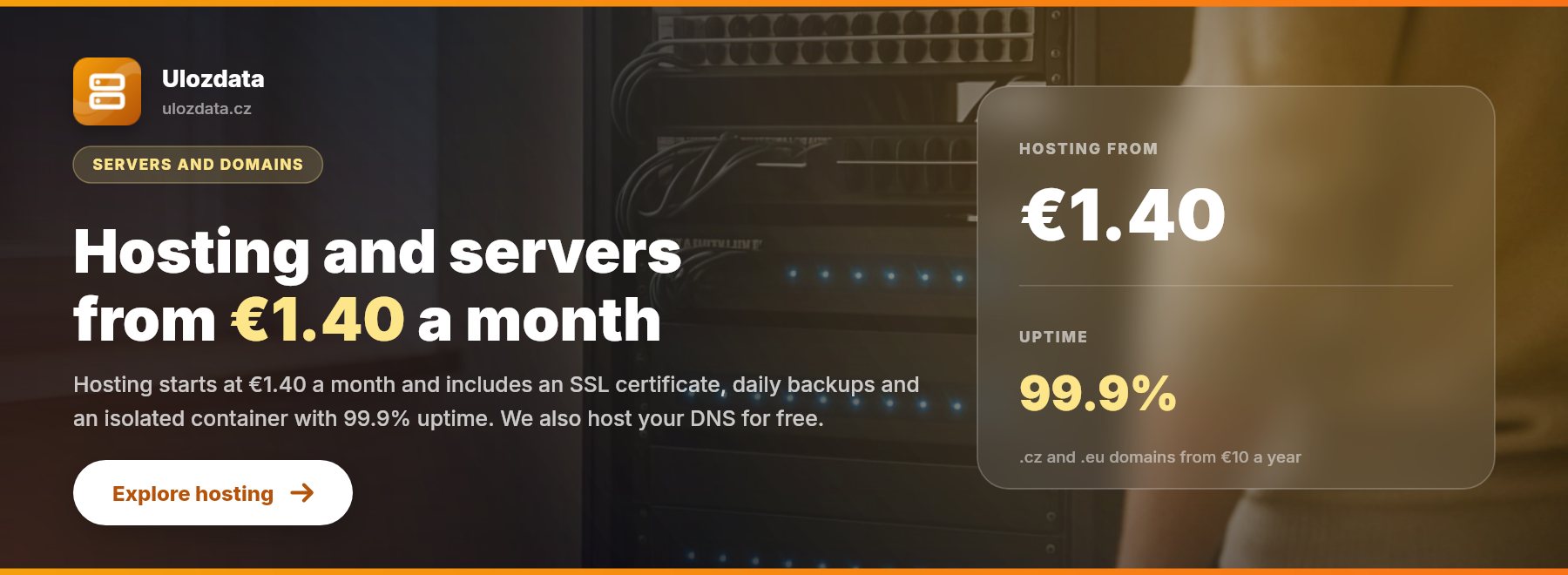 Ulozdata: Tailor-made hosting and servers, performance at the best price