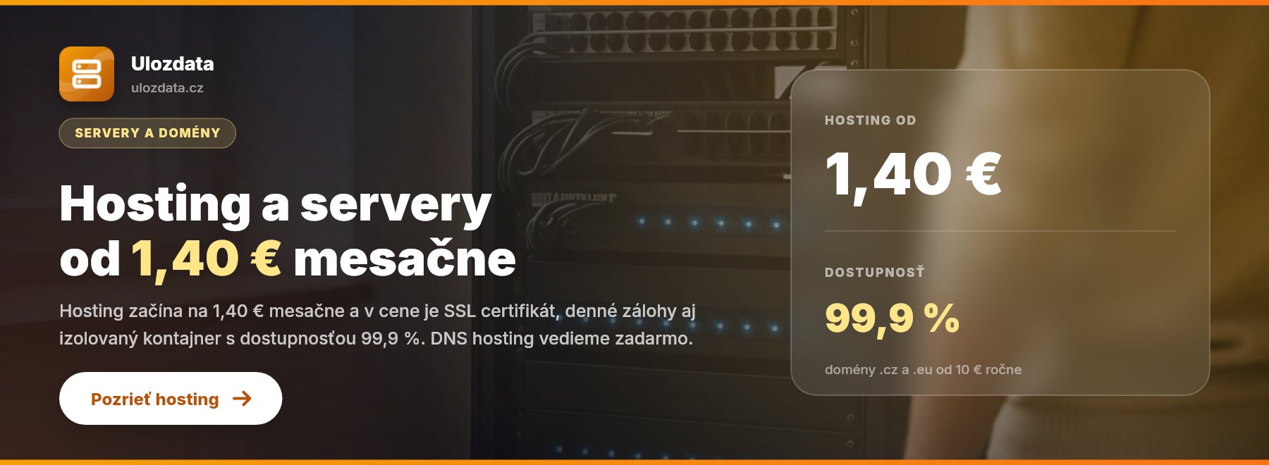Ulozdata: Hosting a servery na mieru, výkon za najlepšiu cenu