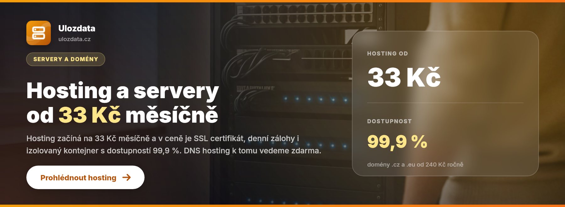Ulozdata: Hosting a servery na míru, výkon za nejlepší cenu